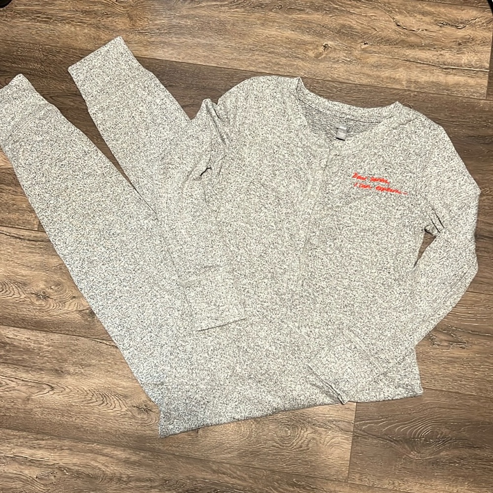 Aerie Dear Santa Sleep Romper L